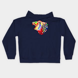 Abstract bear Kids Hoodie